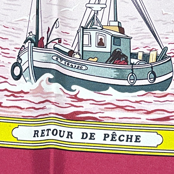 Hermès Retour de Peche silk scarf - Picture 2 of 3